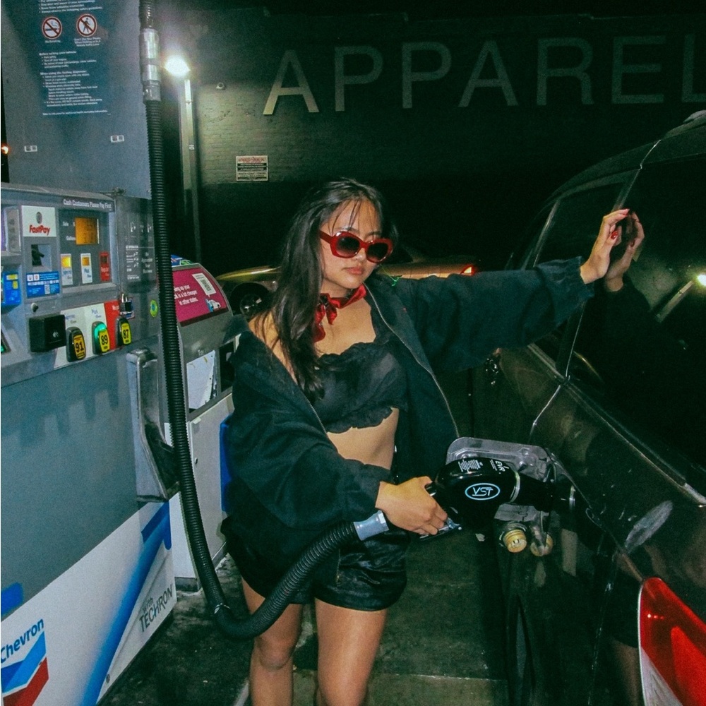 Urban Outfitters One Shoulder Black Crop Top